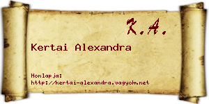 Kertai Alexandra névjegykártya